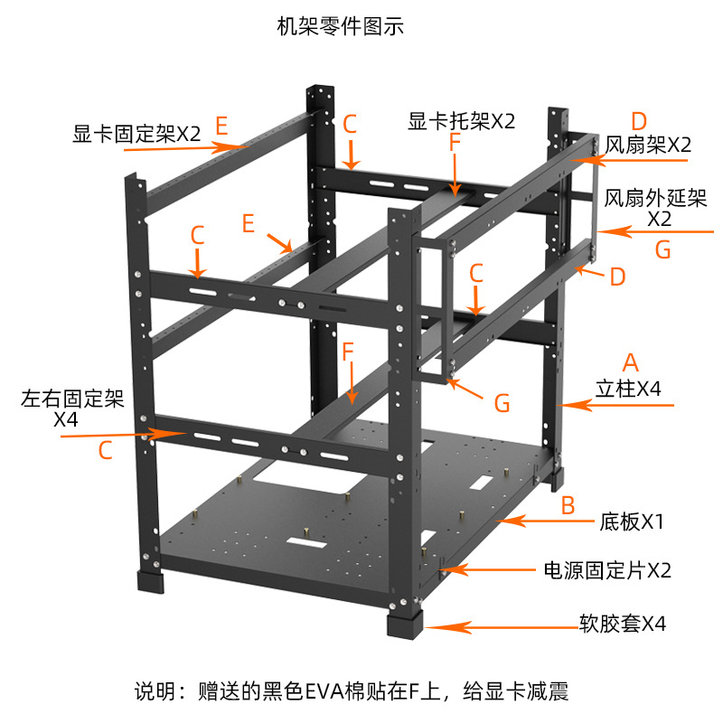 Modułowy, otwarty stojak na ka – Gpu Mining Rig Frame 8 Gpu recenzja i cena